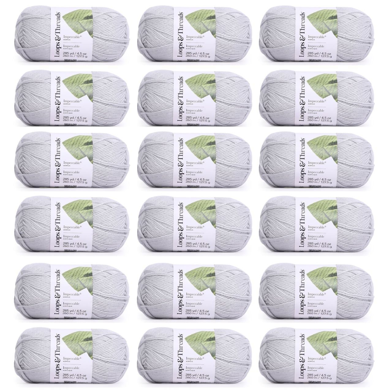 18 Pack: Impeccable® Solid Yarn by Loops & Threads®